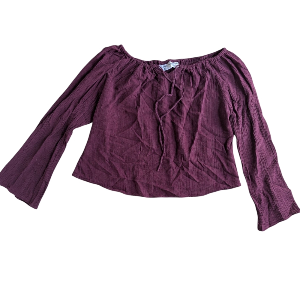 Kathy Ireland Purple Cotton Long Sleeve Shirt Medium Belle Fall Autumn Witchy
